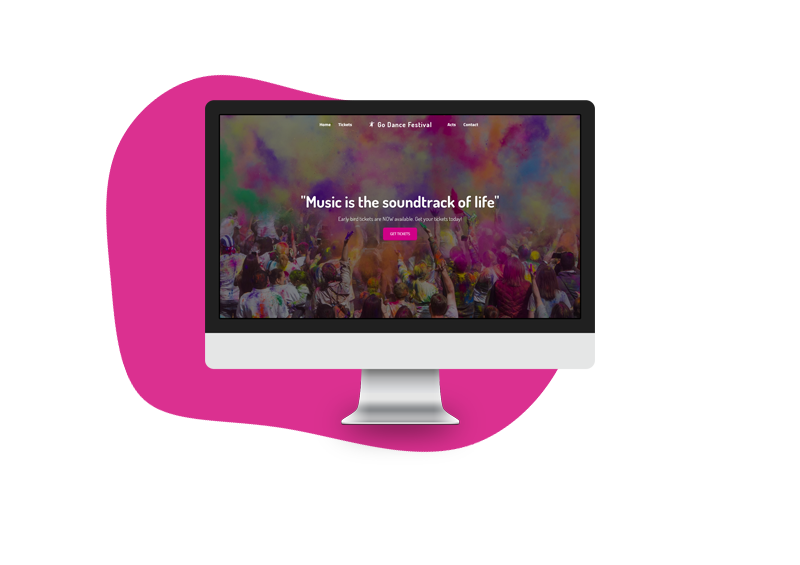 Creează site-ul tău pentru evenimente în timp record