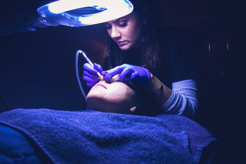 Microdermabrasion Facial with Ice Globes