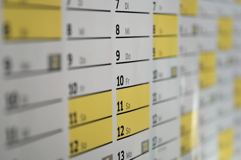 Calendar of Events