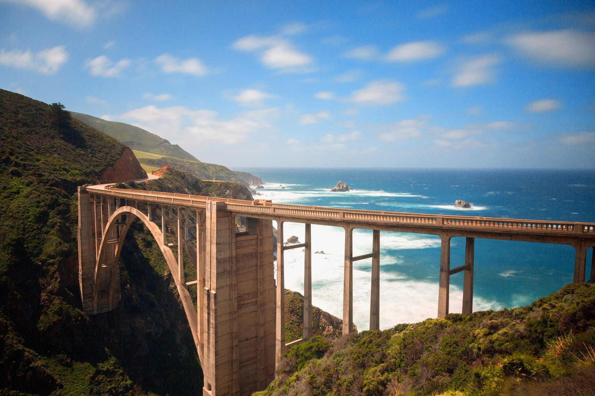 Drive through highway 1 of California