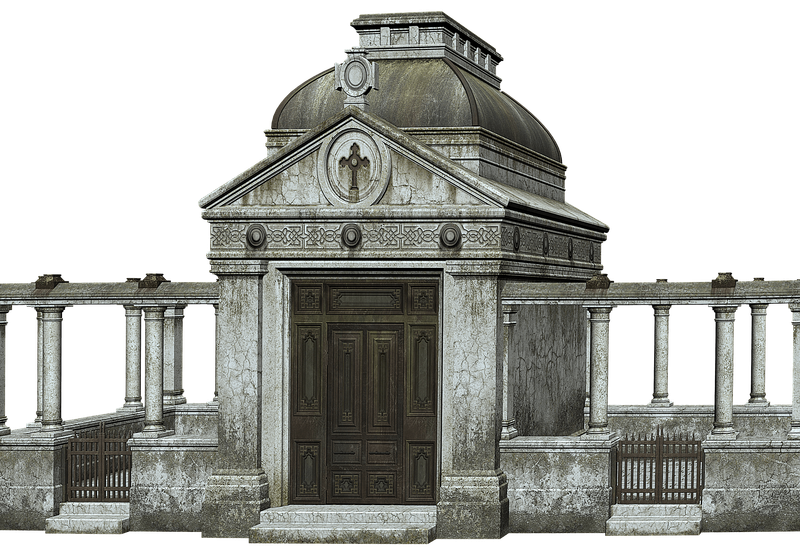 Crypt and Tomb, Mausoleum and Catacomb, Cross and Cemetery