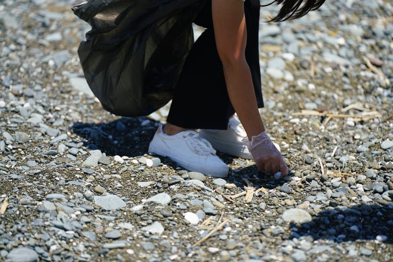 Rubbish picking in Le Mans