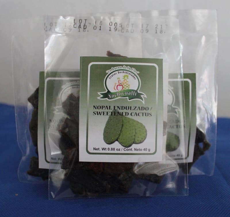 Nopal endulzado deshidratado Xochicualli
