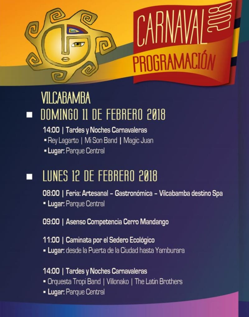 Carnavales Vilcabamba 2018