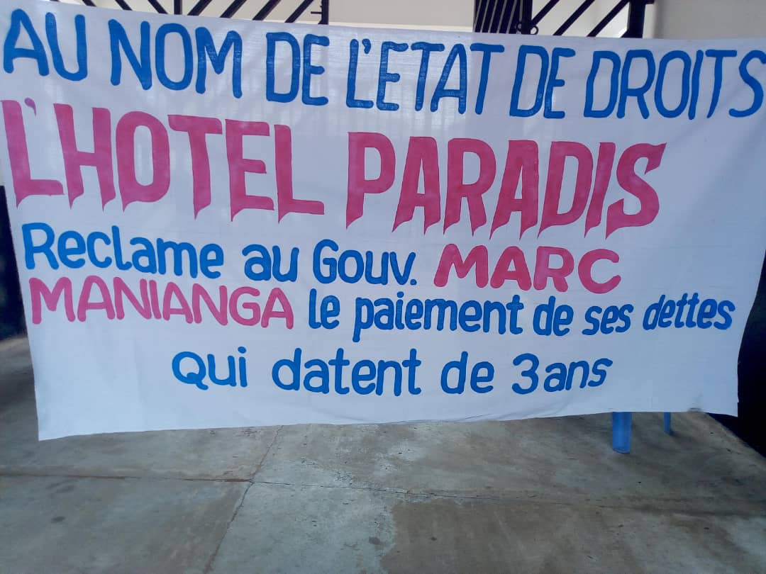 Insolvable:  Le Gouv Manyanga Ndambo doit 14 000$ à l'hôtel Paradis de Tshikapa