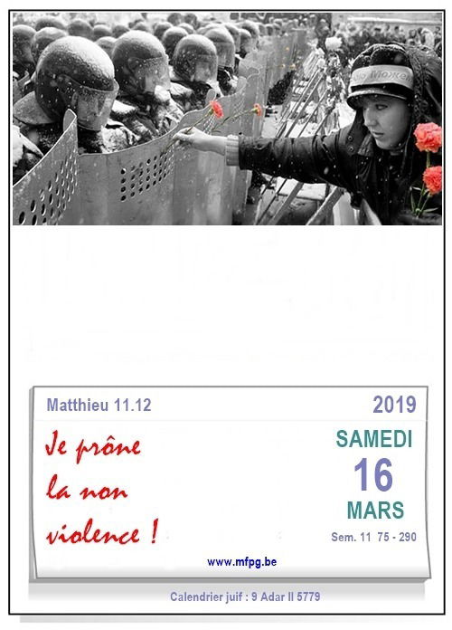 Je prône la non-violence !