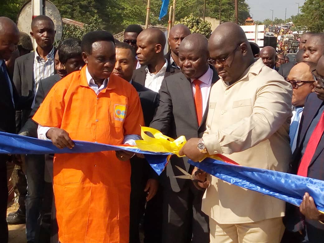 APRES LUBOYA, LE PRÉSIDENT FELIX ANTOINE TSHISEKEDI  INAUGURE LE PONT LUBUNGA
