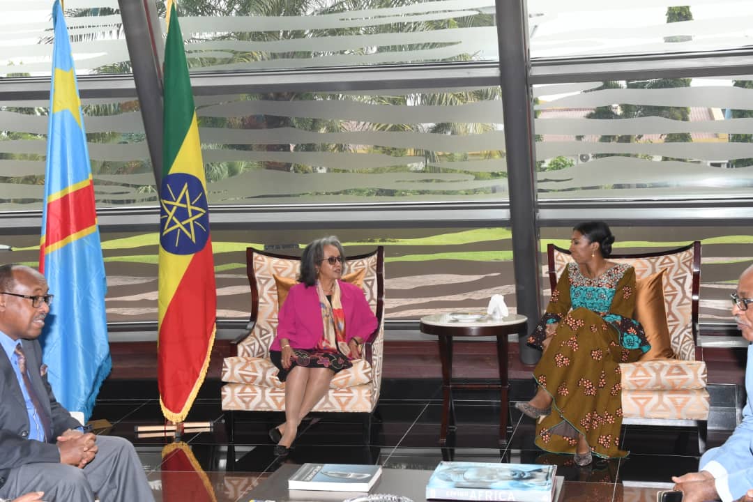 LA PRÉSIDENTE DE L'ETHIOPIE SAHLE-WORK ZEWDE EST ARRIVÉE À KINSHASA