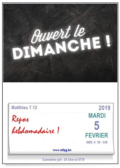 Repos hebdomadaire !