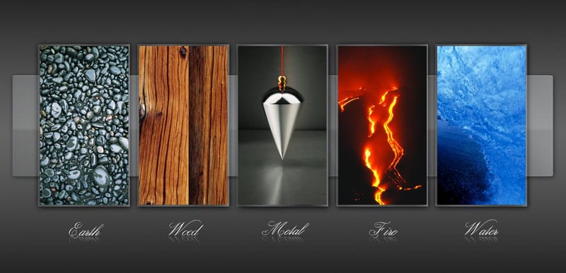 Las 5 energías: Madera, Fuego, Tierra, Metal y Agua