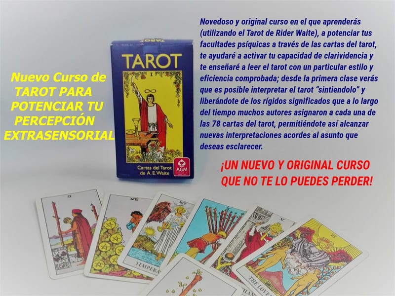 Nuevo Curso de "TAROT PARA POTENCIAR TU PERCEPCIÓN EXTRASENSORIAL"