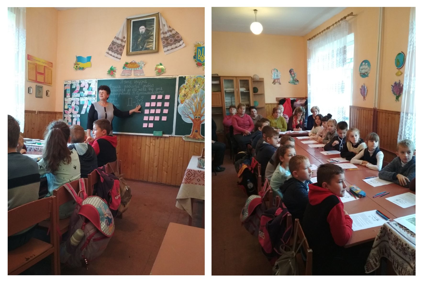 Відкриту виховну годину "Вчися робити добро", присвячену 100-річчю з дня народження В.Сухомлинського, підготувала Кричфалушій С.В. з учнями 4-Б класу.