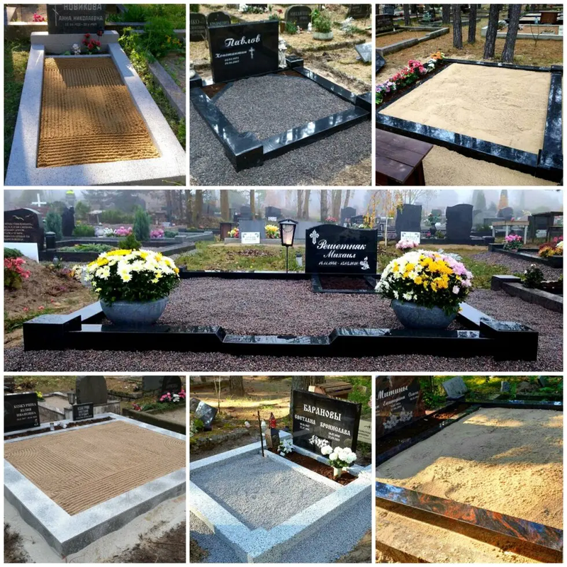 услуги по производству и установке памятников и ограждений.