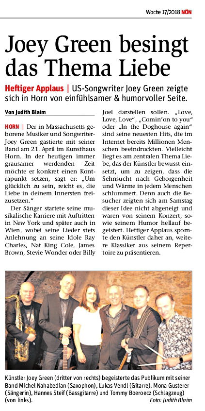 Joey Green Band At Kunsthaus Horn