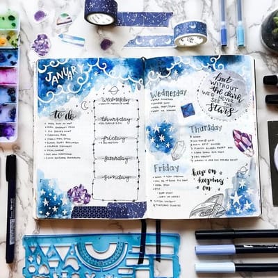 Ideas para darle color a tu Bullet Journal