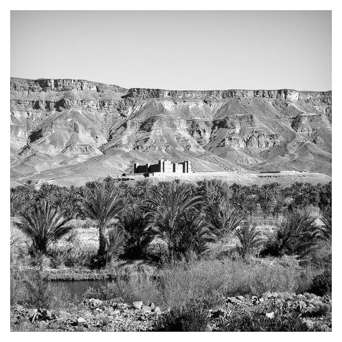 Le village dans la vallée, La vallée du Draâ, Maroc