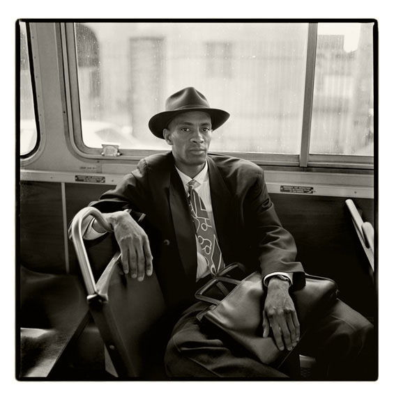 Joseph-Philippe Bevillard - Man on bus with briefcase, Allston 1992