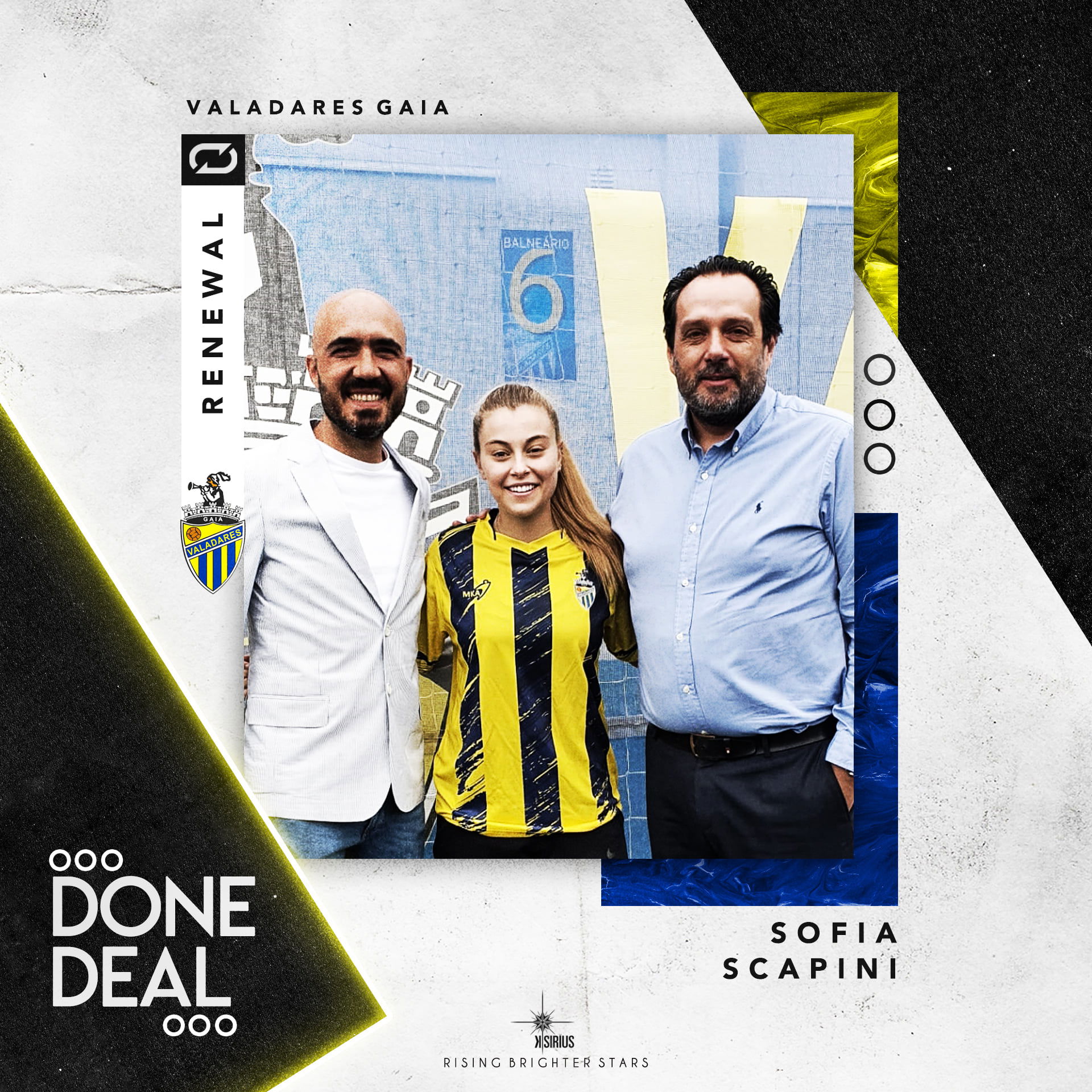 Renewal: Sofia Scapini with Valadares Gaia F.C.