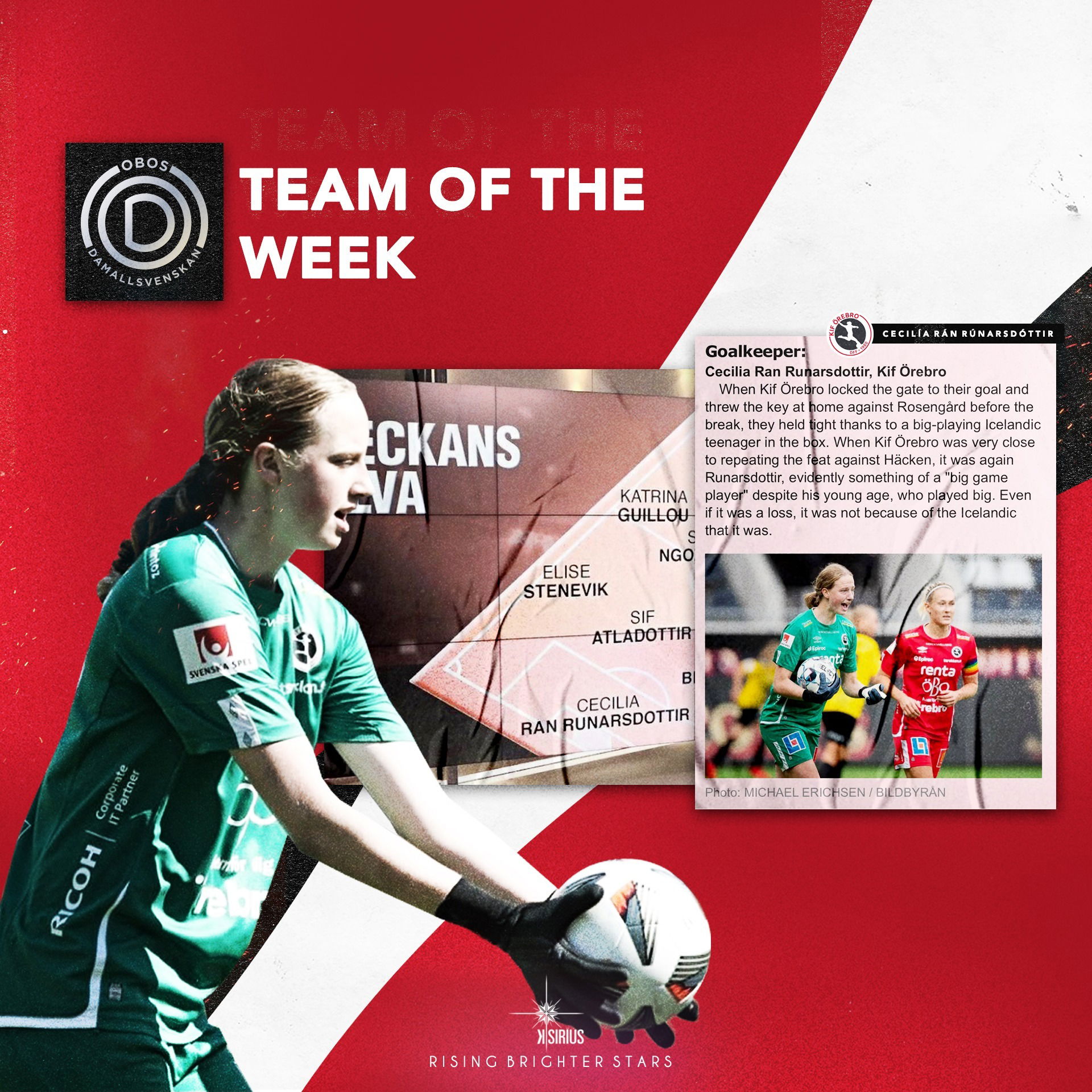 Team of the Week: Cecilía Rán Rúnarsdóttir (Everton FC)