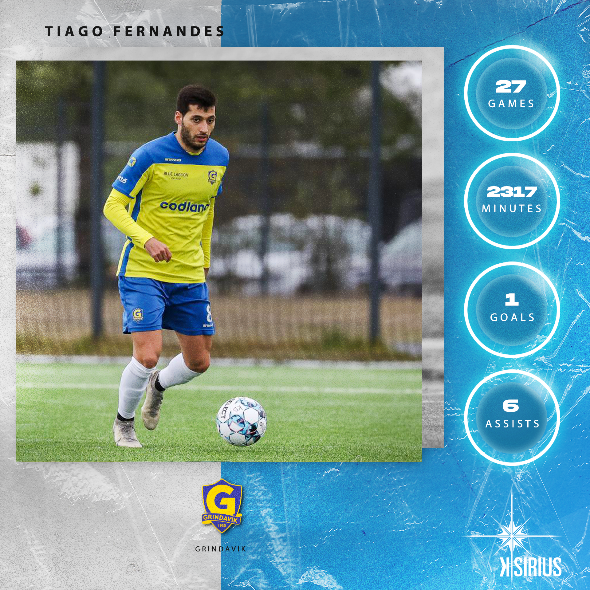 Stats: Tiago Fernandes (UMF Grindavík)