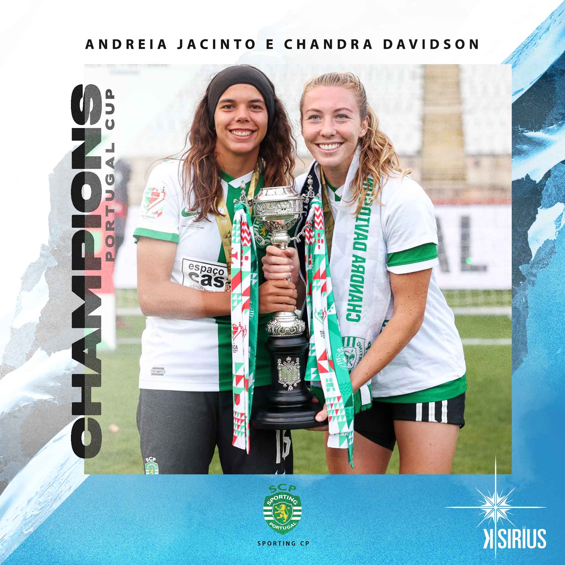 Champions: Andreia Jacinto e Chandra Davidson (Sporting CP)