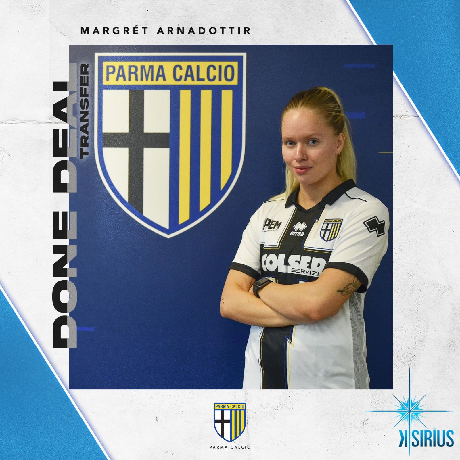 Transfer: Margrét Arnadottir (Parma Calcio 1913)