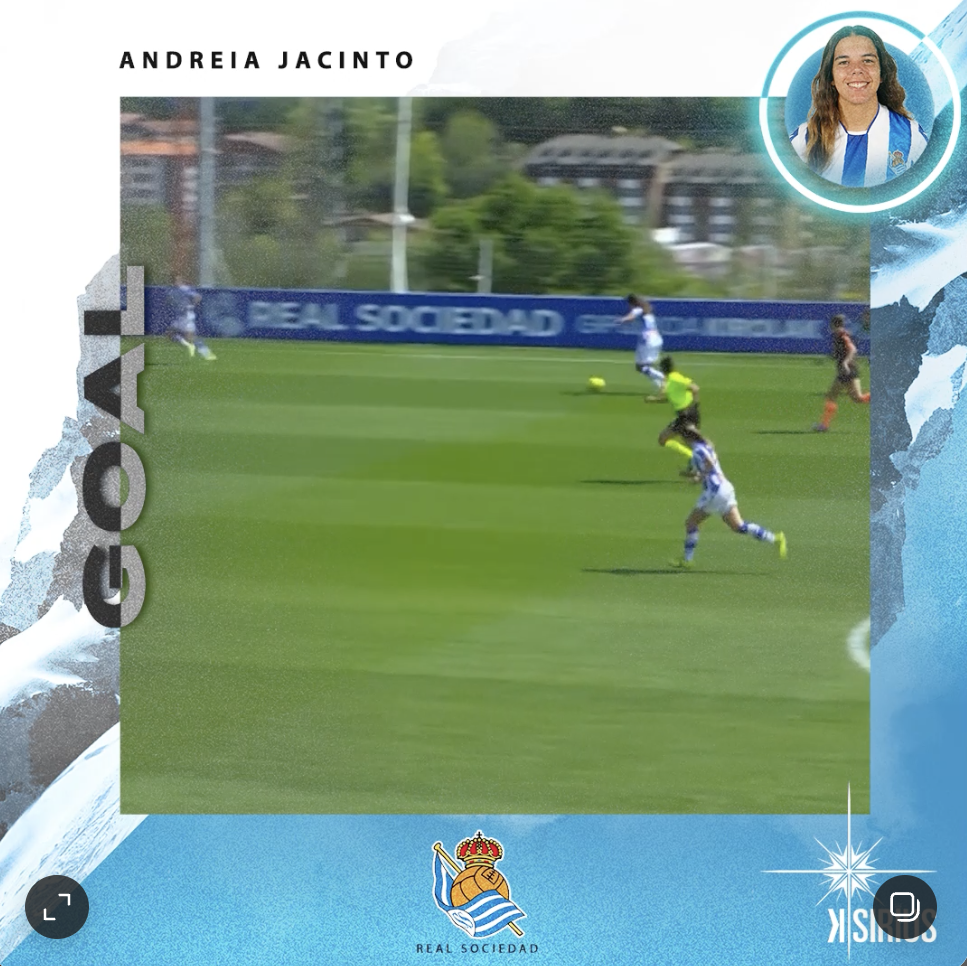 Goal: Andreia Jacinto (Real Sociedad de Fútbol)