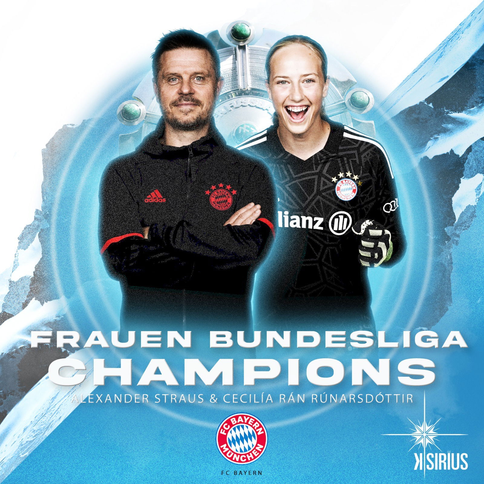 Champions: Alexander Straus and Cecilía Rúnarsdóttir (FC Bayern München)