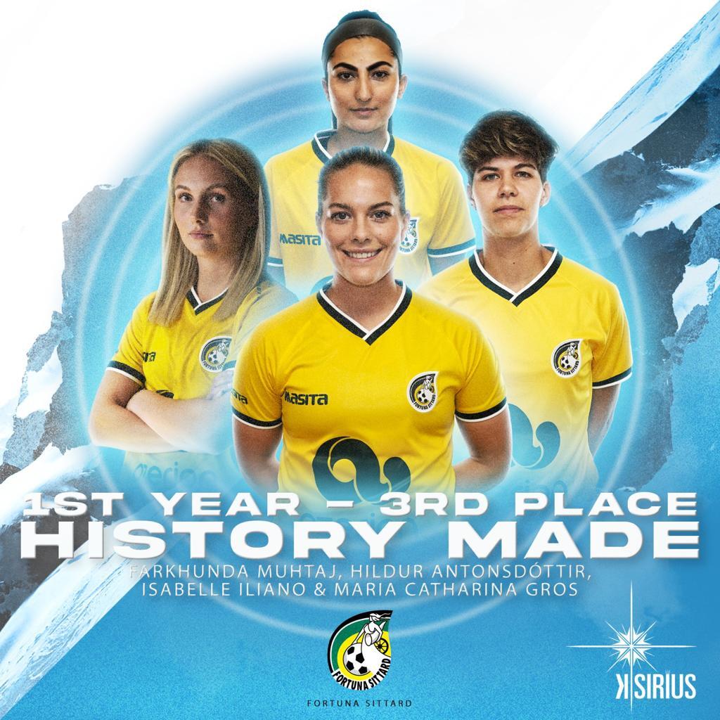 History: Farkhunda Muhtaj, Maria Gros, Isabelle Iliano and Hildur Antonsdóttir (Fortuna Sittard)