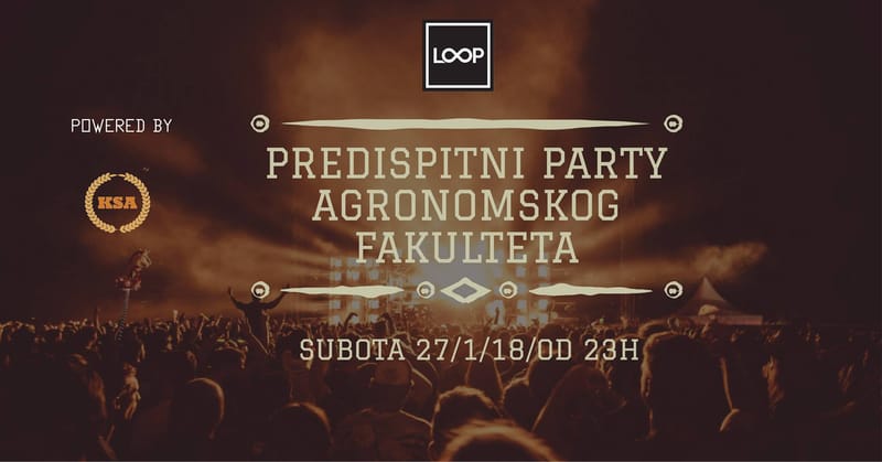 PREDISPITNI PARTY AGRONOMSKOG FAKULTETA.
