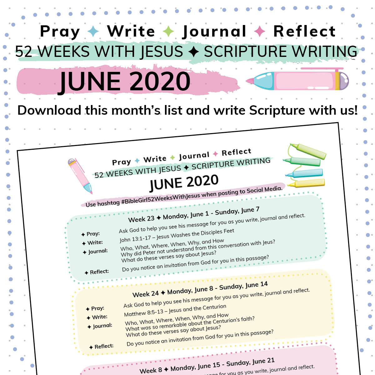 June Scripture Writing