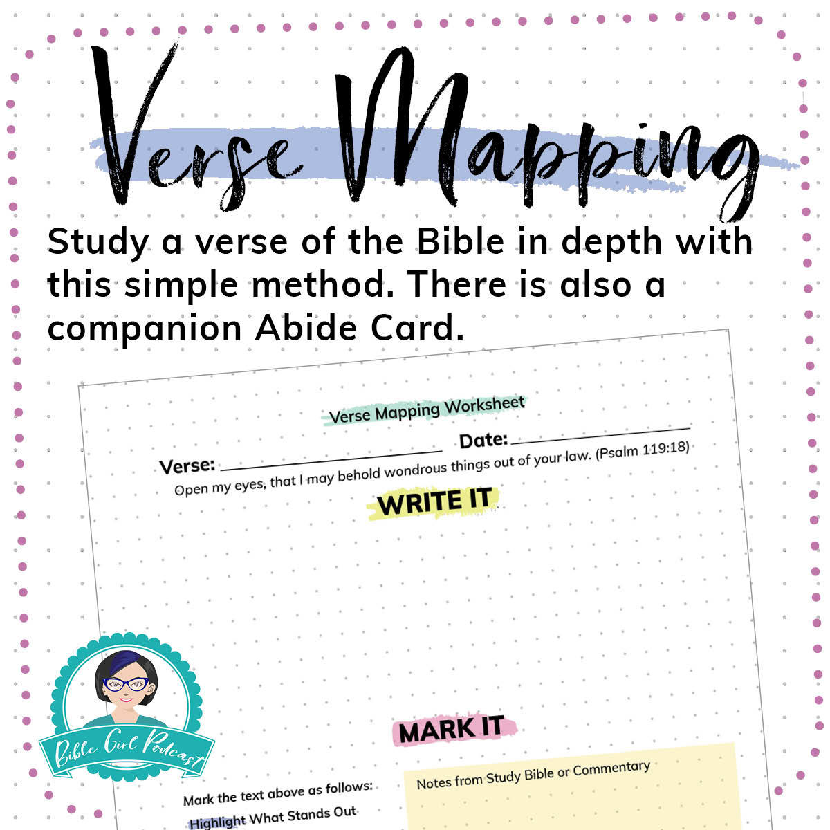 Verse Mapping Worksheet