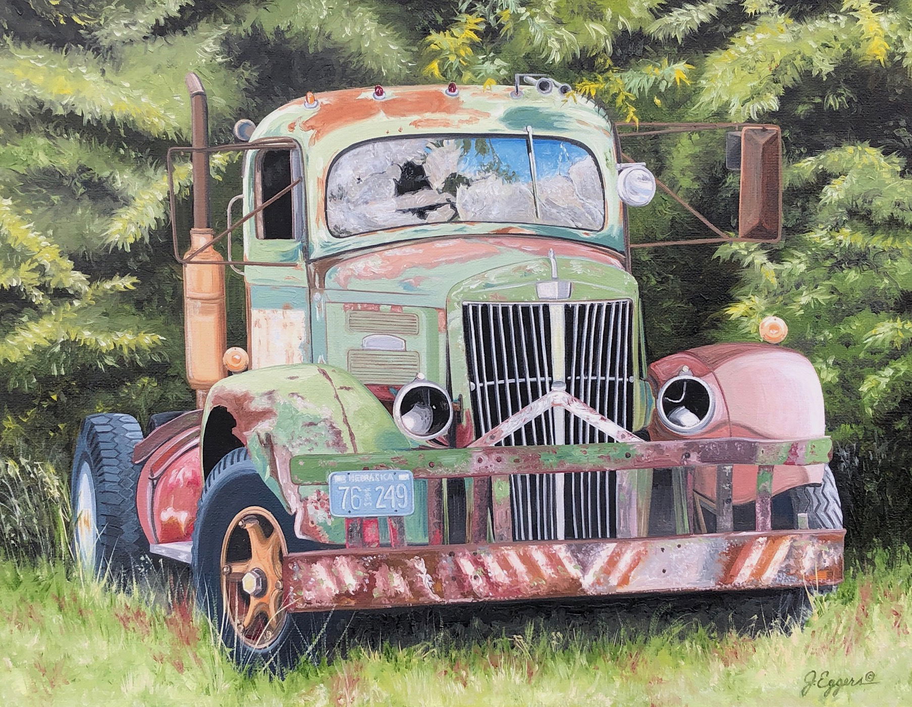 Resting in Parks, NE. - 1948 White Motor Company Truck