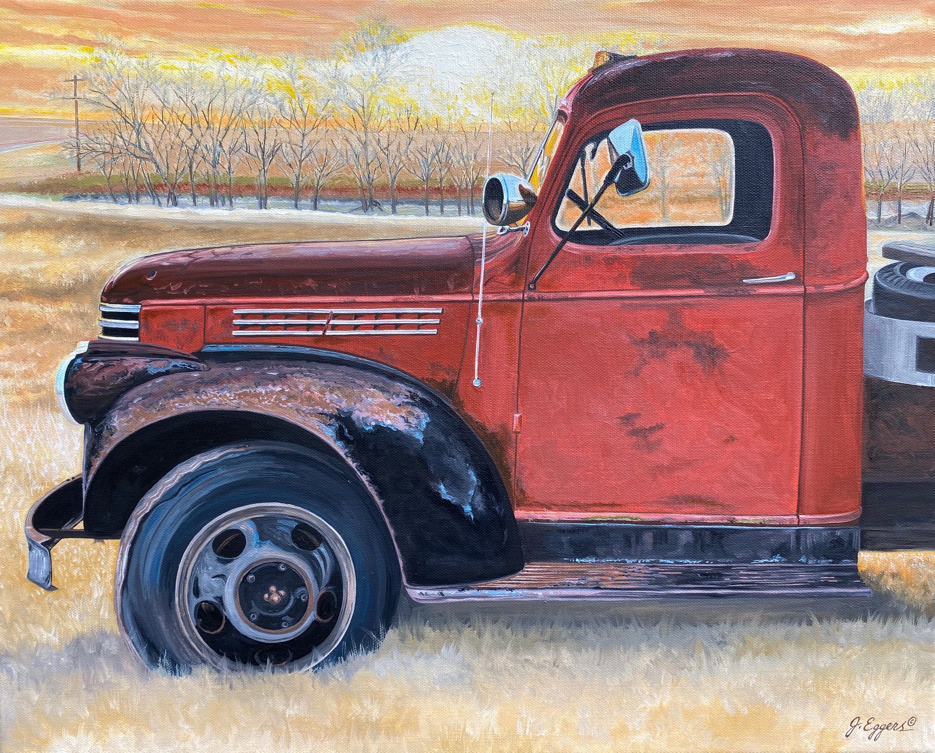 Old Chevy Truck Sunset