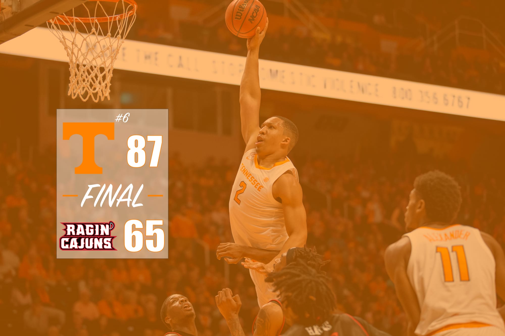 5 Takeaways: No. 6 Tennessee 87, Louisiana 65