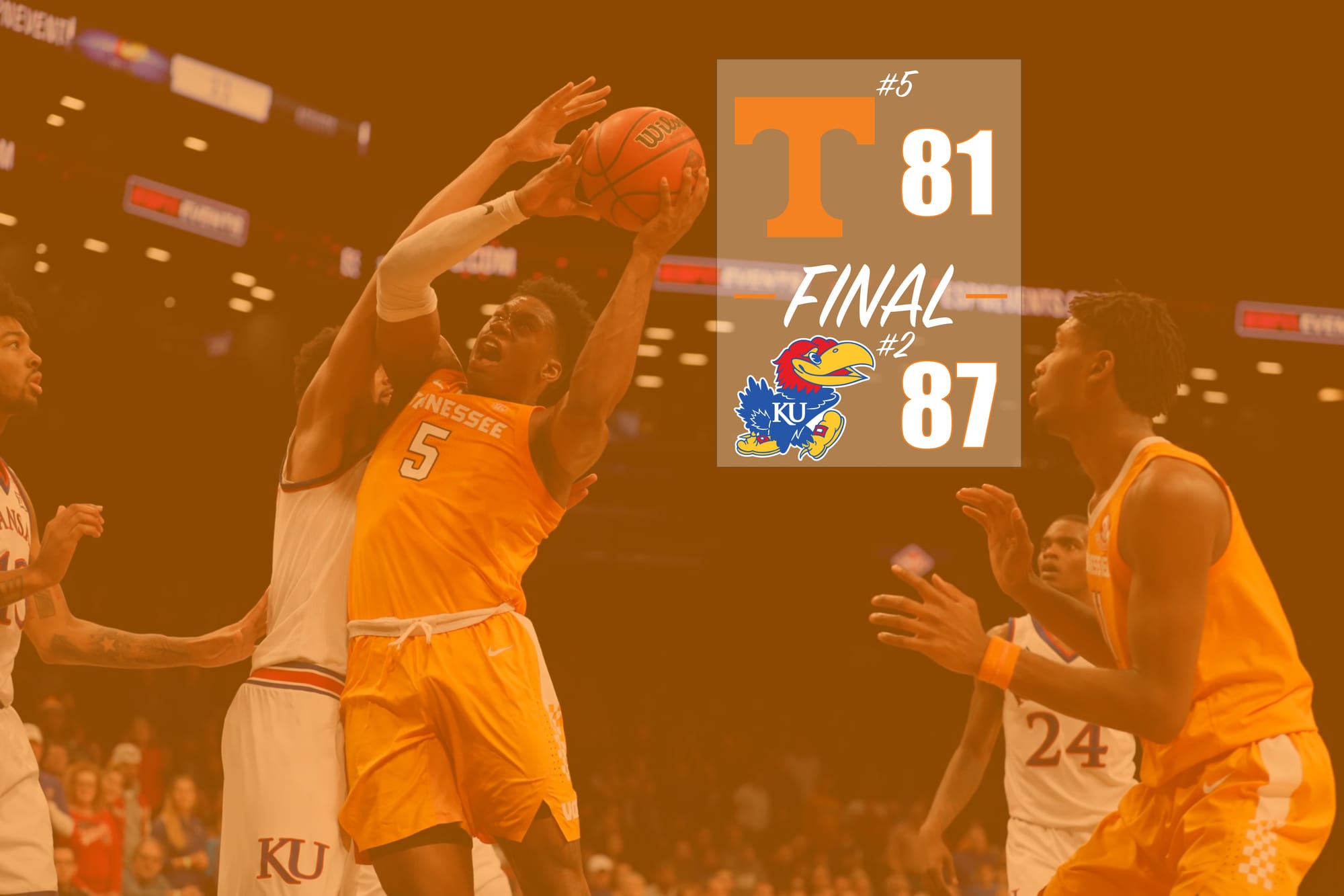 5 Takeaways From No. 5 Tennessee's 87-81 Loss to No. 2 Kansas