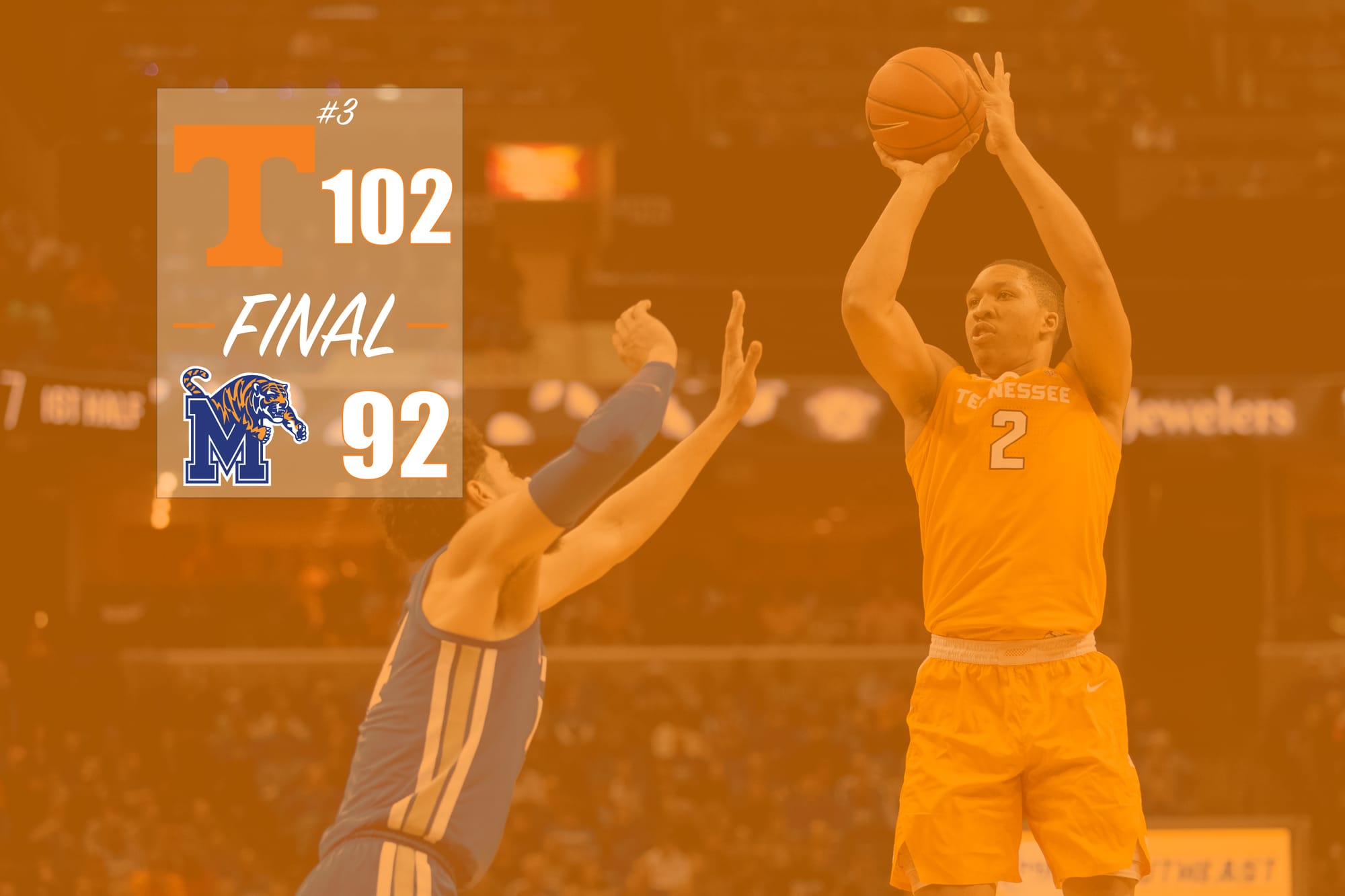 5 Takeaways: No. 3 Tennessee 102, Memphis 92