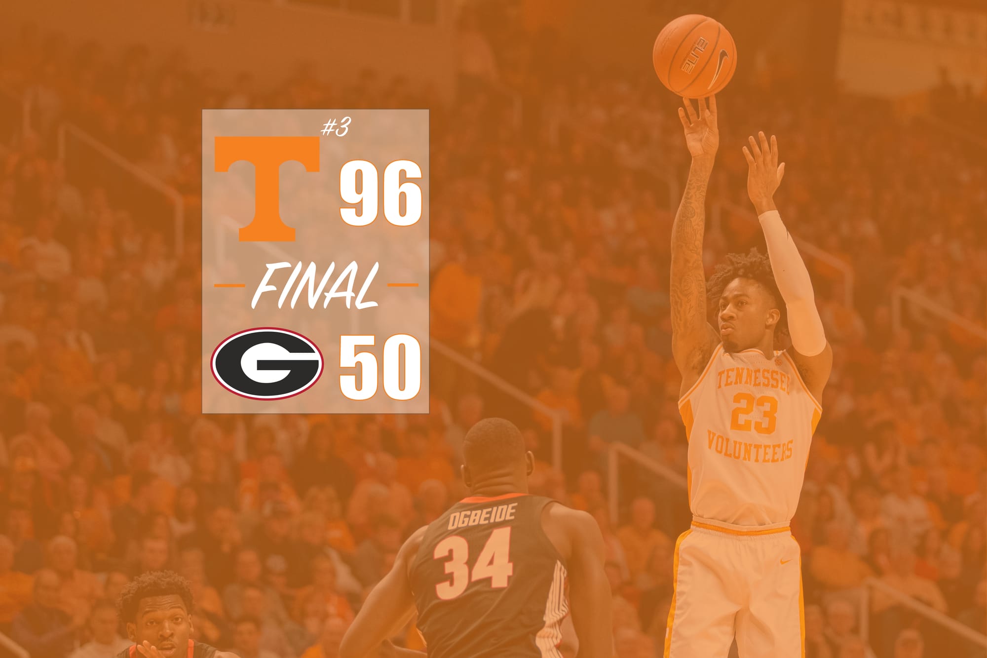 5 Takeaways: No. 3 Tennessee 96, Georgia 50