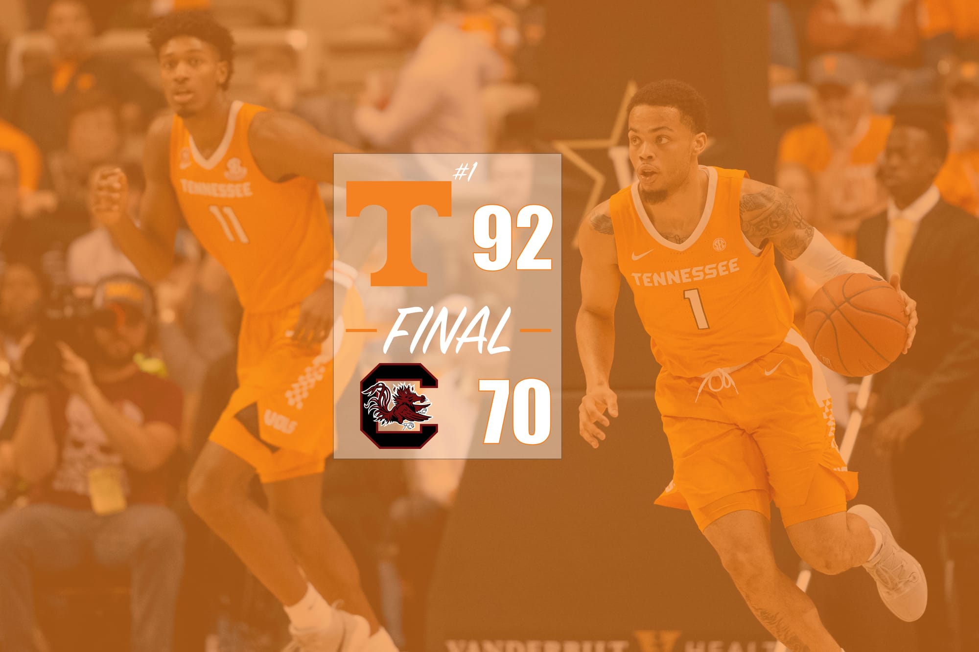 5 Takeaways: No. 1 Tennessee 92, South Carolina 70