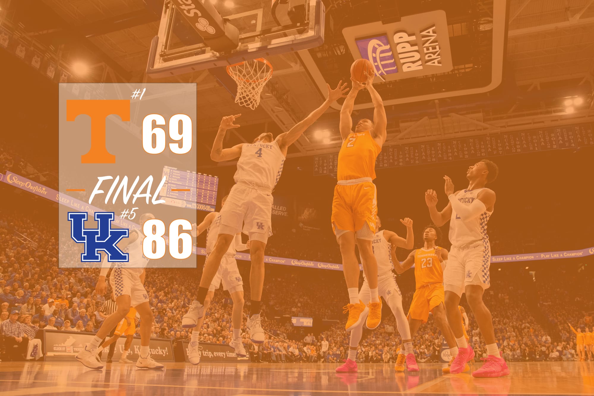 3 Takeaways: No. 1 Tennessee 69, No. 5 Kentucky 86