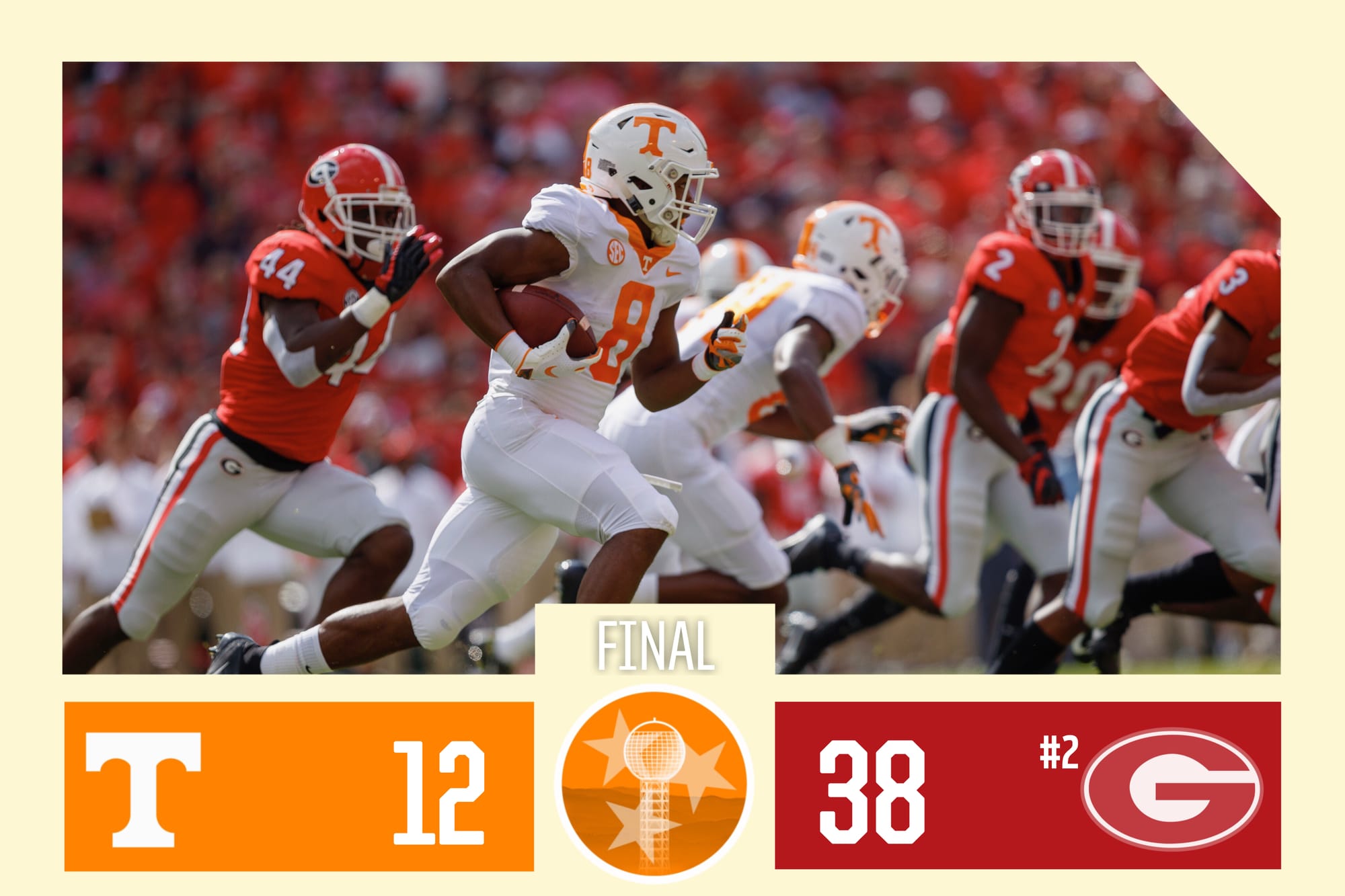 Tennessee 12  Georgia 38