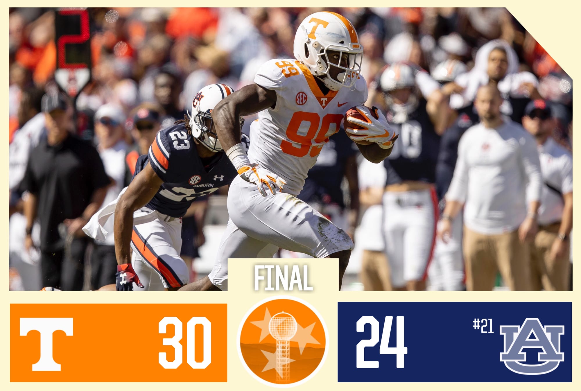 Tennessee 30  Auburn 24