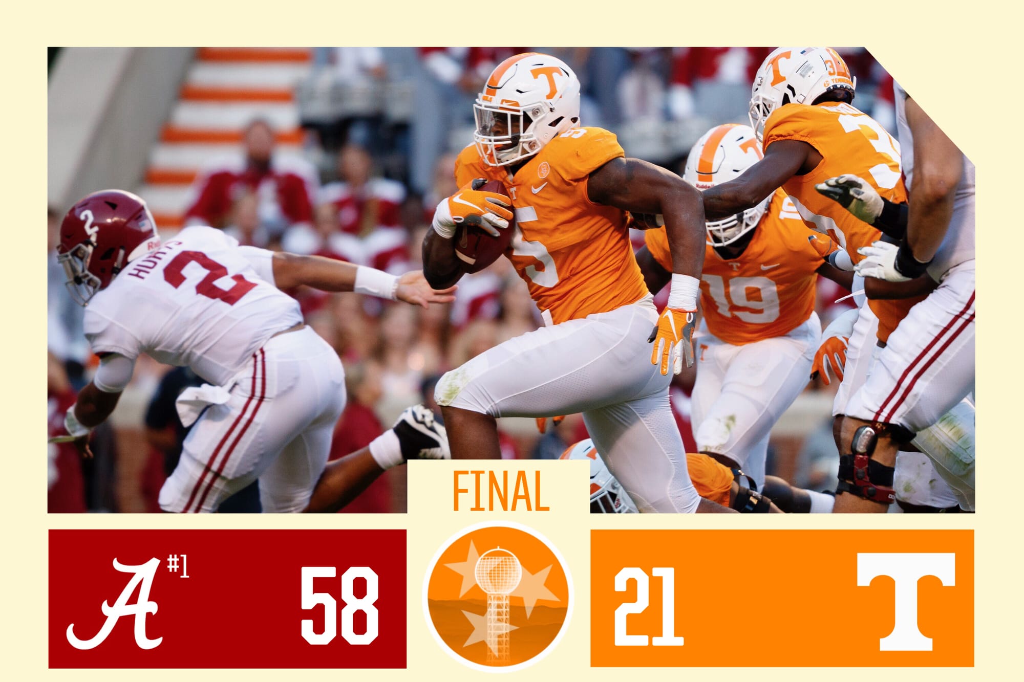 Alabama 58  Tennessee 21