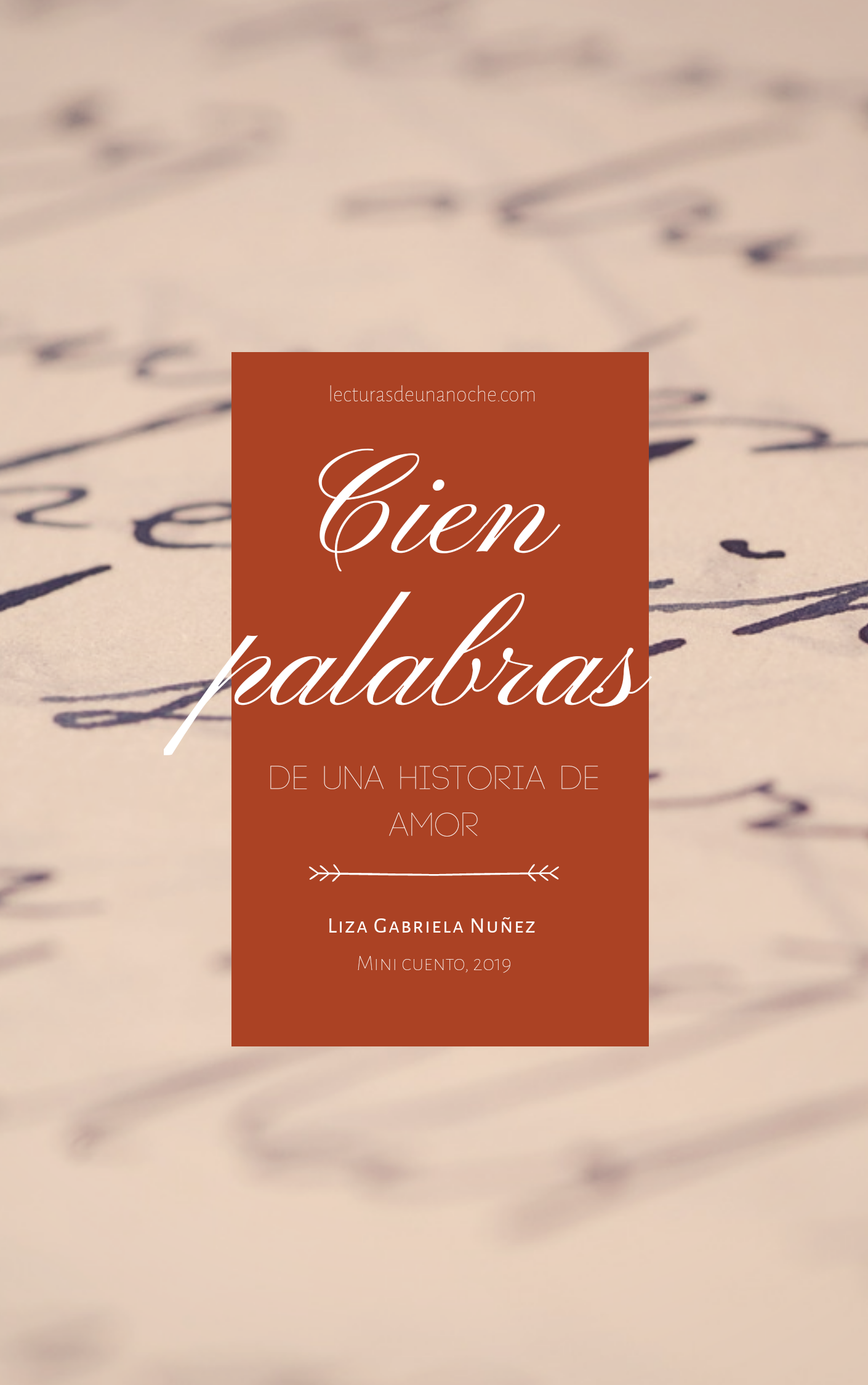 CIEN PALABRAS DE UNA HISTORIA DE AMOR