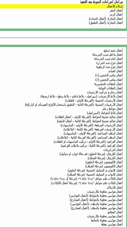 ضبط جودة اعمال التنفيذ