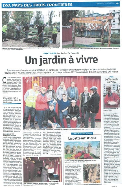 L'association "Aux jardins de Francette" primée.