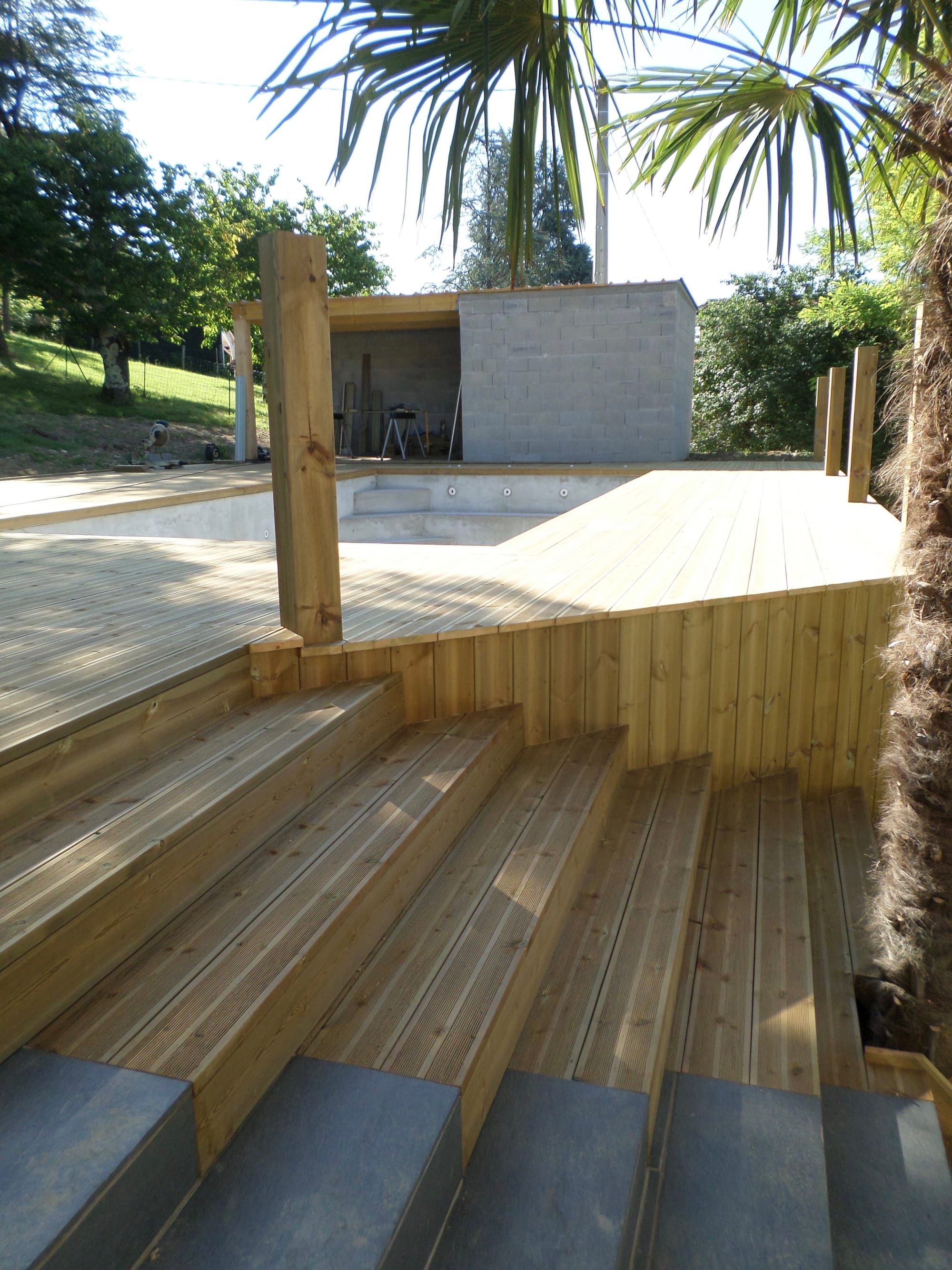 Jonction carrelage terrasse