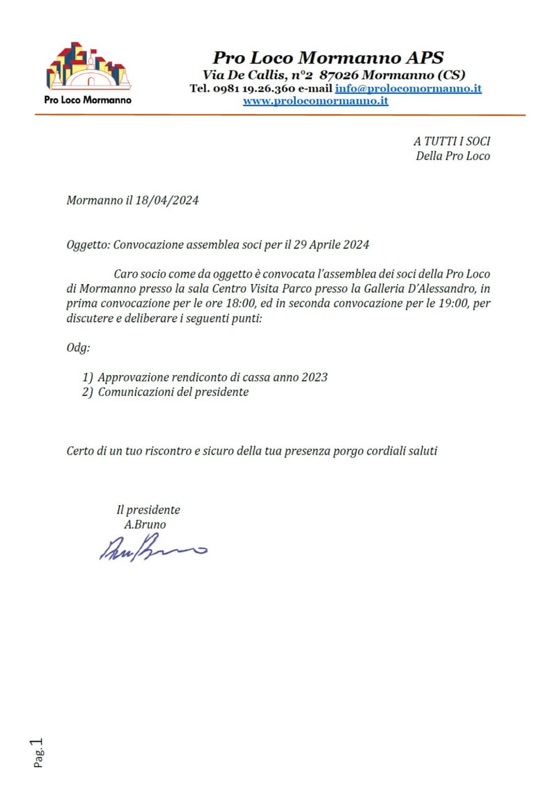 ASSEMBLEA SOCI 29 APRILE 2024