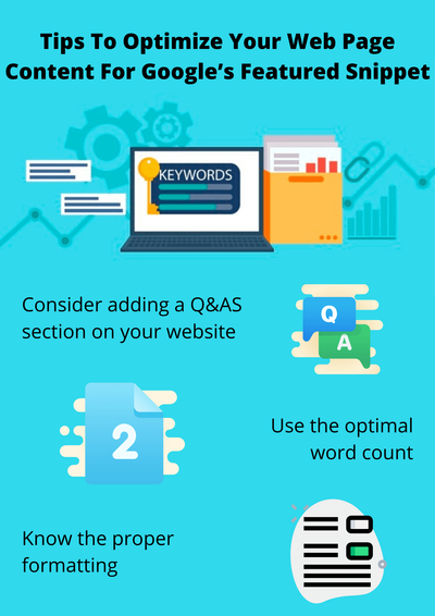 Tips To Optimize Your Web Page Content For Google’s Featured Snippet