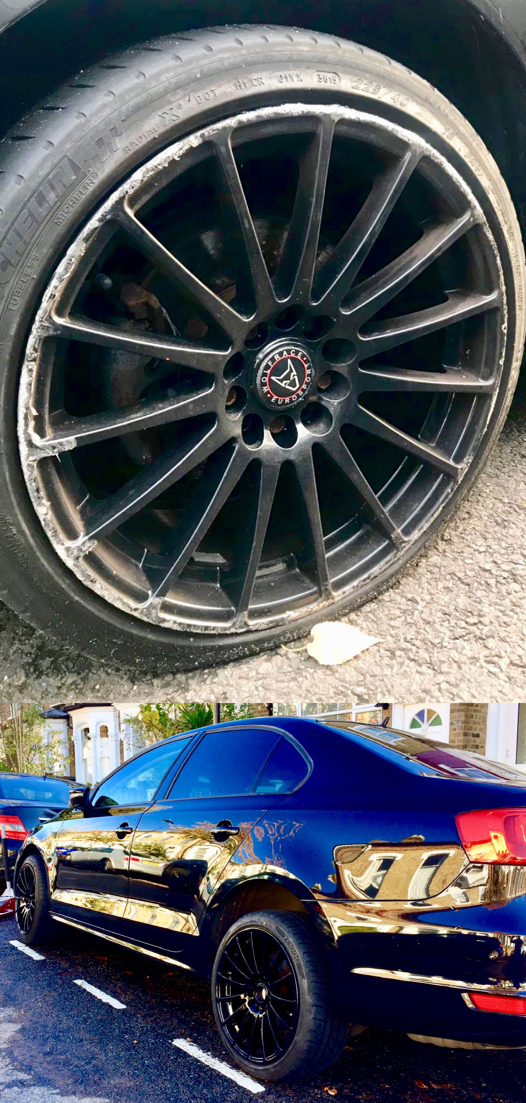 Volkswagen Jetta Gloss Black Refurb | Alloywheelwelding.co.uk